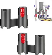 2 Pack Mount Organizer Holder for Dyson V15 V12 V11 V10 V8 V7 Outsize Cordless Stick Vacuum Cleaner, Docking Station Wall Mount Attachments