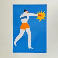在飛比找蝦皮商城優惠-Miii Illustration riso印刷海報/ 泰拳