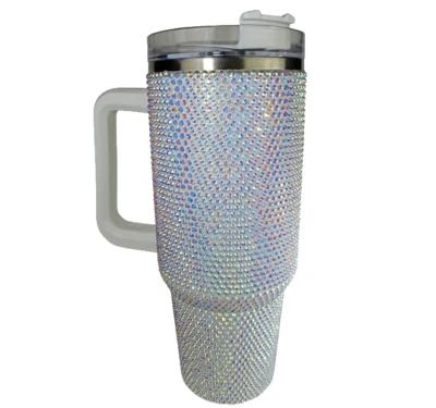 Kirks Folly Fairyland Crystal 40oz Tumbler Aurora Borealis NEW Stainless Steel