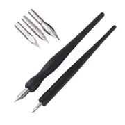 2 set Cartoon Manga Pen Tip Pen Set Calligraphy Drawing Tool Set 5 Nib + 2 Holder + 1 Eraser Painting Supplie
