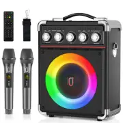 JYX Karaoke Machine Bluetooth Wireless 2 Microphone Stereo Home Singing Machine