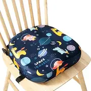 Toddler Booster Seat for Dining Table, 4 inch Ergonomic Design Dining Chair Heightening Cushion Portable Dismountable Eating, Washable Kids Toddler Booster Cushion, Adjustable Elasticity Straps (Star)
