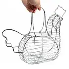 Chicken Knitted Egg Collection Storage Wire Basket Farmer Style Tissue Basket