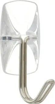 Command Small Clear Wire Hooks with Clear Strips, 3 ea