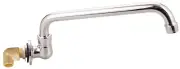 Faucet, Splash Mount Spout Base, 18" Double-Jointed Swing-Swivel Spout