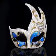 Arlecchina Carnival Mask Venetian Mask Columbina Adults' Women's Half Face Party Masquerade Carnival of Venice Halloween Carnival Mardi Gras Easy Carnival Cost