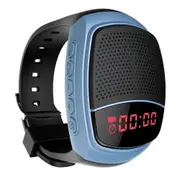 New Watch Bluetooth Speaker Outdoor Sports FM Support Tf Card Watch Bluetooth Speaker Wrist Watch Radio blue