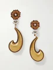 [Etro] Etro - Gold-tone Crystal Earrings - One size One size Gold