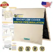 Durable Insulated Backflow Cover: 7 Layers for Ultimate Pipe Protection | Khaki