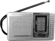Radio Pilas | Radio Transistors AM FM with Batteries, Meteorological Compact Transistors, Speaker, Earphone Connector, Portable Radios Long Life AM FM Mini Bowl RADIU