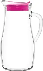 LAV Misket Glass Water Jug - 1.8L - Large Glass Kitchen Juice Pouring Decanter Pitcher