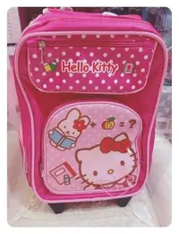 在飛比找Yahoo!奇摩拍賣優惠-♥小花凱蒂日本精品♥Hello Kitty粉紅拉桿可背多功能