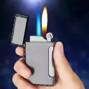Cigar Lighter Double Flame Cigarette Torch Butane Gas Windproof Metal Lighters