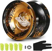 Daseeme Aluminum Yoyo Ball Competitive Yo Yo Gift with Bearing Strings and Glove