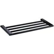 MATT BLACK GAMA ROUND TOWEL RACK SHELF BATHROOM WALL MOUNTED BRASS ZINC MODERN