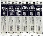 Pilot Acroball Ballpoint Pen Black Ink Refills, 0.5mm, BRFV-10EF-B, Set of 6 (Japan import)
