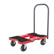 SNAP-LOC E-Track Push Cart Dolly 1600-Lbs. Cap. Easy Rolling Locking Casters