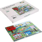 Fidget Board Toy - Urban Transportation Fidget Toy with Locks,Educational Toddler Travel Toy, Learning Fine Motor Skills Toys for Kids and Children
