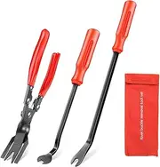 GOOACC 3 Pcs Clip Pliers Set & Fastener Remover - Auto Upholstery Combo Repair Kit with Storage Bag for Car Car Panel Dashboard