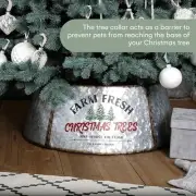 Galvanized Christmas Tree Collar - Large to Small Christmas Tree Base Adjustable