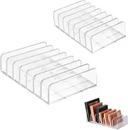 ArrErr 14 Slots Universal Multi Device Organizer Dock Space-Saving Acrylic Clear Multi Phone Stand Holder Divider for iPhone Portable External Hard Drive HDD Phone Cases External CD/DVD Drive