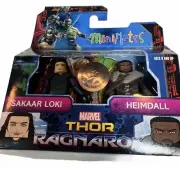 New MiniMates Sakaar Loki & Heimdall from Thor Ragnarok Movie SEALED Marvel NEW