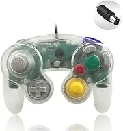 Reiso 1 Pack NGC Controller Classic Wired Controller for Wii Gamecube (Clear White)