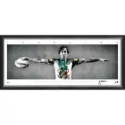 JONATHAN THURSTON COWBOYS SIGNED FRAMED NRL POSTER PRINT SMITH CLEARLY LOCKYER