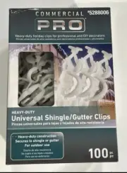 Gemmy Commercial Pro Universal Shingle/Gutter 100 Count Christmas Light Clips