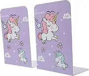 1 Pair Unicorn Wear Resistant Cartoon Book Holders for Home Office Classroom Library Stylish Desktop Organizers for Neat Book Storage