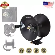 Compact Retractable Air Hose Reel with Steel Bracket - Fits 3/8-Inch Hoses