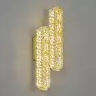 Gold Wall Sconce Modern Bathroom Sconces LED Vanity Wall Light Oval Crystal S...