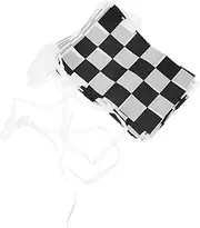 Kisangel Style Black and White Checkered String Flag Handheld Race Car Flags for Theme