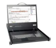 Tripp Lite NetCommander 16Port Cat5 1U Rack-Mount Console KVM Switch w/ 19in LCD