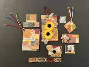 #2702 14 Piece Fall Ephemera Embellishment Set Scrapbook Junk Journal - Tonya