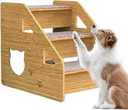 Dogs Bed Steps - Dog High Beds Stairs, 3-Steps Dog Steps | Foldable Dog Stairs For Medium/Small Dogs, Portable Old Cats Dogs Ladder, Lightweight Pet Step Ladder, Pets Steps For High Beds Sofa