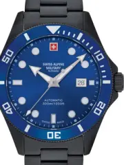Swiss Alpine Military 7095.2175 Diver Automatic Mens Watch 44mm 30ATM