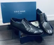 Cole Haan Men's Black Warner Grand Postman Leather Oxford Dress Shoes US 11 M