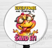 Funny Retractable Badge Holder Reel, Sarcastic Saying Badge Holder GG6608I
