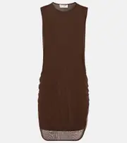 [Saint Laurent] Saint Laurent Tulle minidress UK 12 brown