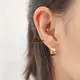 耳環 Laura- 素面亮金 全鋼易扣耳環 1入=1對 (1.9折)