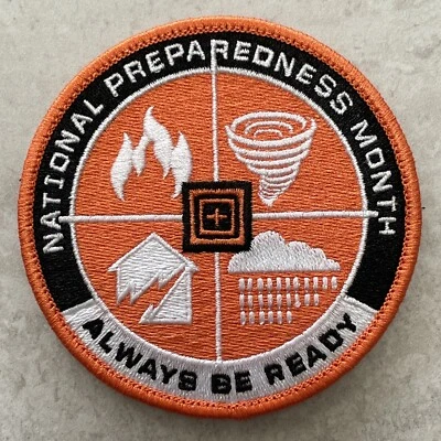 5.11 TACTICAL “NATIONAL PREPAREDNESS MONTH” 2021 PATCH “ALWAYS BE READY” HOOK