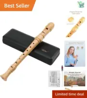 Classic 3-Piece Soprano Recorder in C Key – Premium Maple Wood & Polished Finish