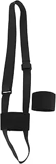 Bottle Sling, Nylon Water Bottle Carrier Sling Black Adjustable Buckle Size Practical Large Elasticity Water Bottle Bag Strap for Sports Gym Hiking Camping Walking Travel