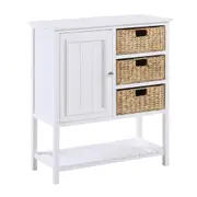 Mica Storage Unit Cabinet with 1 door and 3 baskets white