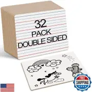 Dry Erase Boards 32 Pack, Double Sided Small Whiteboards with Lines for Kids,