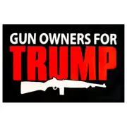 TRUMP STICKER DECAL 2024 PRES GUNS OWNERS FOR TRUMP AMERICAN MADE 2.5" x 4"