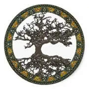 TREE LIFE YIN German Silver 18" necklace pendant charm gift birthday wedding mom