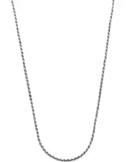 [Rebel & Rose] Rope Necklace 3mm (50cm) in Silver