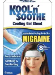 Kool ‘n’ Soothe 4 Cooling Gel Sheets Immediate Migraine Relief 8 Hour Continuous